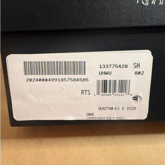 BNWB COACH Camilla Logo Flat Leather Loafer-Espadrilles In Off White Chalk -8.5 - Picture 8 of 9